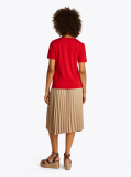 Red Contrast Flag T-Shirt  Women