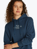 Blue Logo Embroidery Hoody  Women