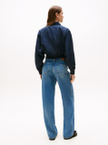 Μπλε Αδιάβροχο Άνετο Croped Bomber Τζάκετ  Γυναίκες