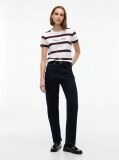 Multi Logo Embroidery Crew Neck T-Shirt  Women