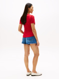 Red Stamp Logo Slim Crew Neck Short Sleeve Tee  Women