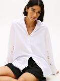 White Relaxed Fit Broderie Anglaise Shirt  Women