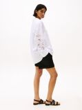 White Relaxed Fit Broderie Anglaise Shirt  Women