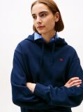 Μπλε Hoody Με Κεντητό Σημαιάκι Σε Αντίθεση  Γυναίκες