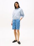 Blue Contrast Hilfiger Flag Embroidery Sweatshirt  Women