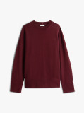Red Logo Embroidery Relaxed Fit Sweatshirt  Women