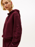 Κόκκινο Hoody Με Κεντητό Λογότυπο Και Κορδόνι  Γυναίκες