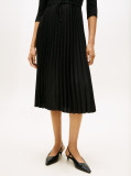 Black Pleated Midi Fit And Flare Dress  Women