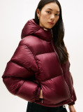 Red Ultra Lightweight Down Ripstop Puffer Jacket  Women