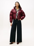 Red Ultra Lightweight Down Ripstop Puffer Jacket  Women