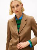 Καφέ Μάλλινο Blazer Σε Κανονική Γραμμή  Γυναίκες