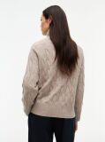 Beige Cable Knit Soft Wool Relaxed Jumper  Women