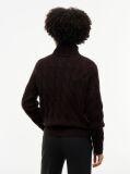 Brown Cable Knit Soft Wool Relaxed Jumper  Women