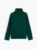 Green Cable Knit Soft Wool Relaxed Jumper  Women