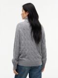 Grey Cable Knit Soft Wool Relaxed Jumper  Women