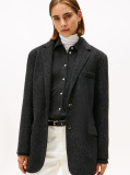 Γκρι Μάλλινο Oversized Blazer  Γυναίκες
