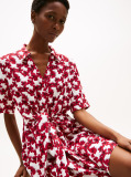 Multi Textured Tie Front Mini Shirt Dress  Women