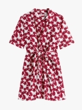 Multi Textured Tie Front Mini Shirt Dress  Women