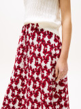 Multi Textured Drawstring Straight Midi Skirt  Women