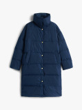 Blue Crest Embroidery Down Puffer Coat  Women