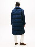 Blue Crest Embroidery Down Puffer Coat  Women