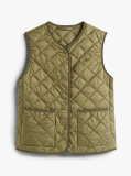 Green Lightweight Padded Quilted Gilet  Women