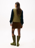 Green Lightweight Padded Quilted Gilet  Women