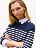 Multi Jersey Gold-Tone Button Jumper  Women