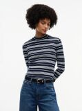 Multi Mock Neck Slim Long Sleeve Top  Women