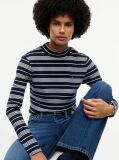 Multi Mock Neck Slim Long Sleeve Top  Women
