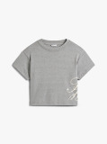 Γκρι Άνετο T-Shirt Με Appliqué Λογότυπο  Γυναίκες