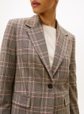 Multi Check Regular Fit Single Breasted Blazer  Women