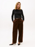 Black Boat Neck Pure Wool Jumper  Women
