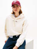 Μπεζ Άνετο Fleece Hoody Με Λογότυπο  Γυναίκες