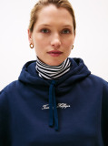 Μπλε Άνετο Fleece Hoody Με Λογότυπο  Γυναίκες
