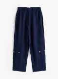 Blue The Runway Collection Linen Blend Cargo Trousers  Women