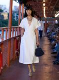 White The Runway Collection Slim Midi Shirt Dress  Women