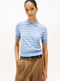 Multi Short Sleeve Polo Jumper  Women