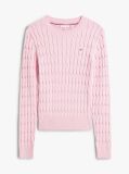 Pink Cable Knit Crew Neck Jumper  Women