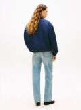 Blue Water Repellent Satin Relaxed Padded Jacket  Women