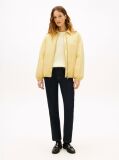 Yellow Water Repellent Satin Relaxed Padded Jacket  Women
