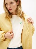 Yellow Water Repellent Satin Relaxed Padded Jacket  Women