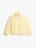 Yellow Water Repellent Satin Relaxed Padded Jacket  Women