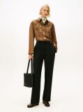 Black Pressed Crease Straight Leg Trousers  Women