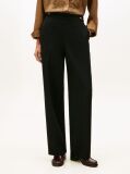 Black Pressed Crease Straight Leg Trousers  Women