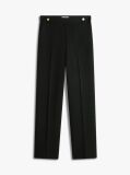 Black Pressed Crease Straight Leg Trousers  Women