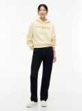 Yellow Flex Fleece Logo Embroidery Relaxed Hoody  Women