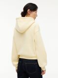 Yellow Flex Fleece Logo Embroidery Relaxed Hoody  Women