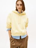 Κίτρινο Άνετο Flex Fleece Φούτερ Με Κεντημένο Λογότυπο  Γυναίκες