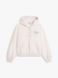 Μπεζ Άνετο Βαμβακερό Hoody Με Φερμουάρ  Γυναίκες